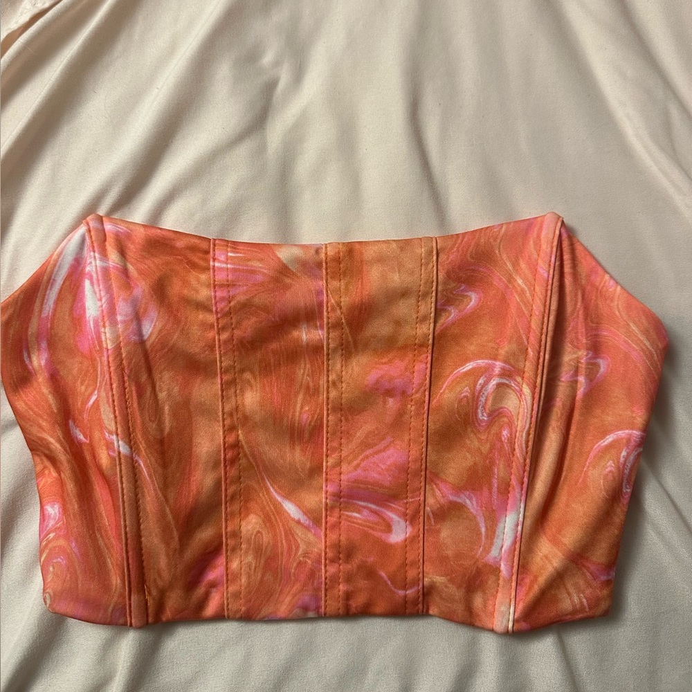 Orange corset top